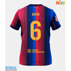 Billiga Barcelona Paez Gavi #6 Hemmatröja 2026-27 Kortärmad